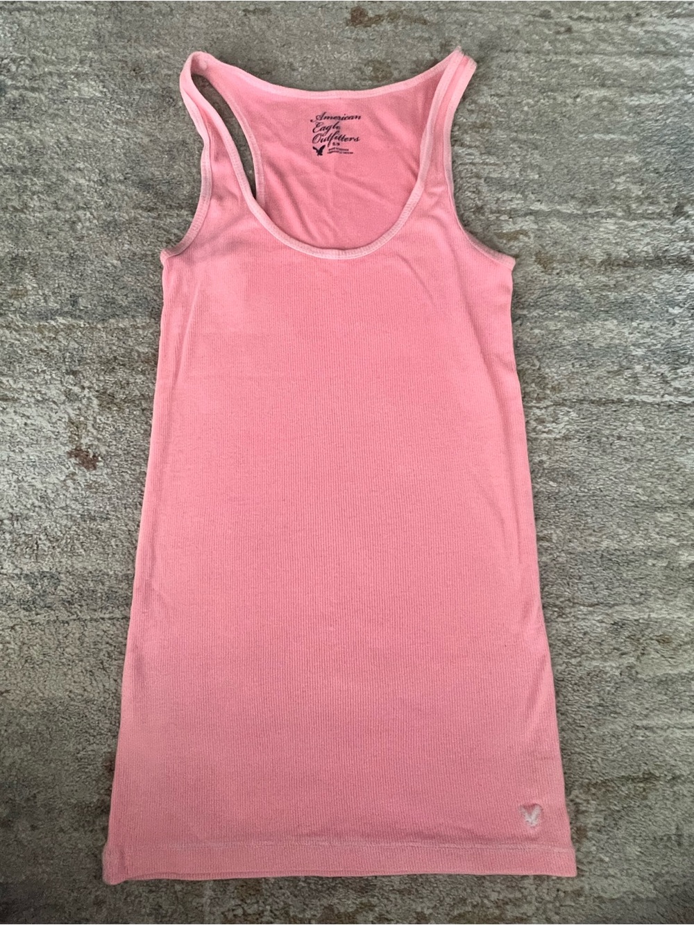 American Eagle Outfitters Coral Ribbed Tank Top